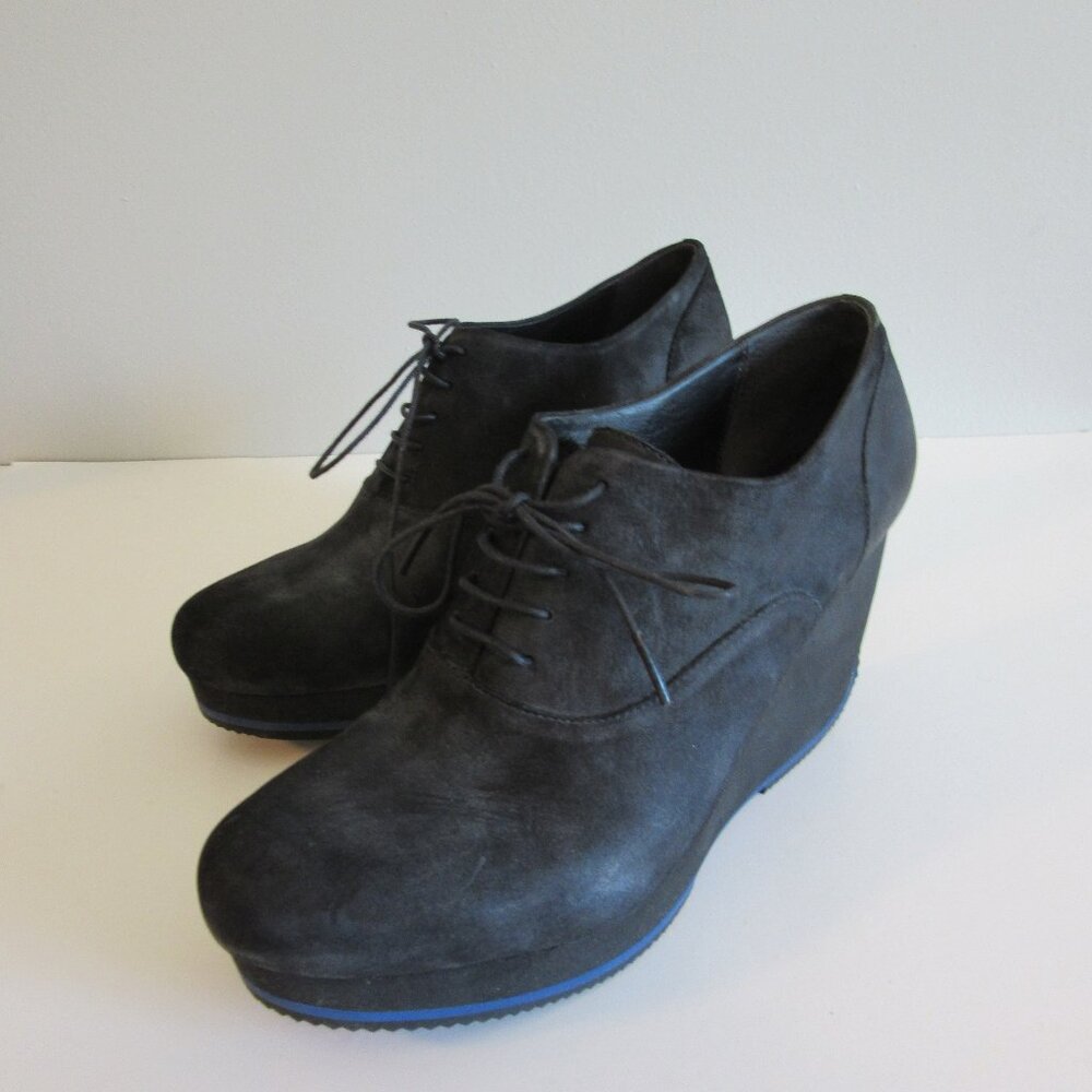 CAMPER Black Together Platform Oxford Almond Toe 41 Shoes